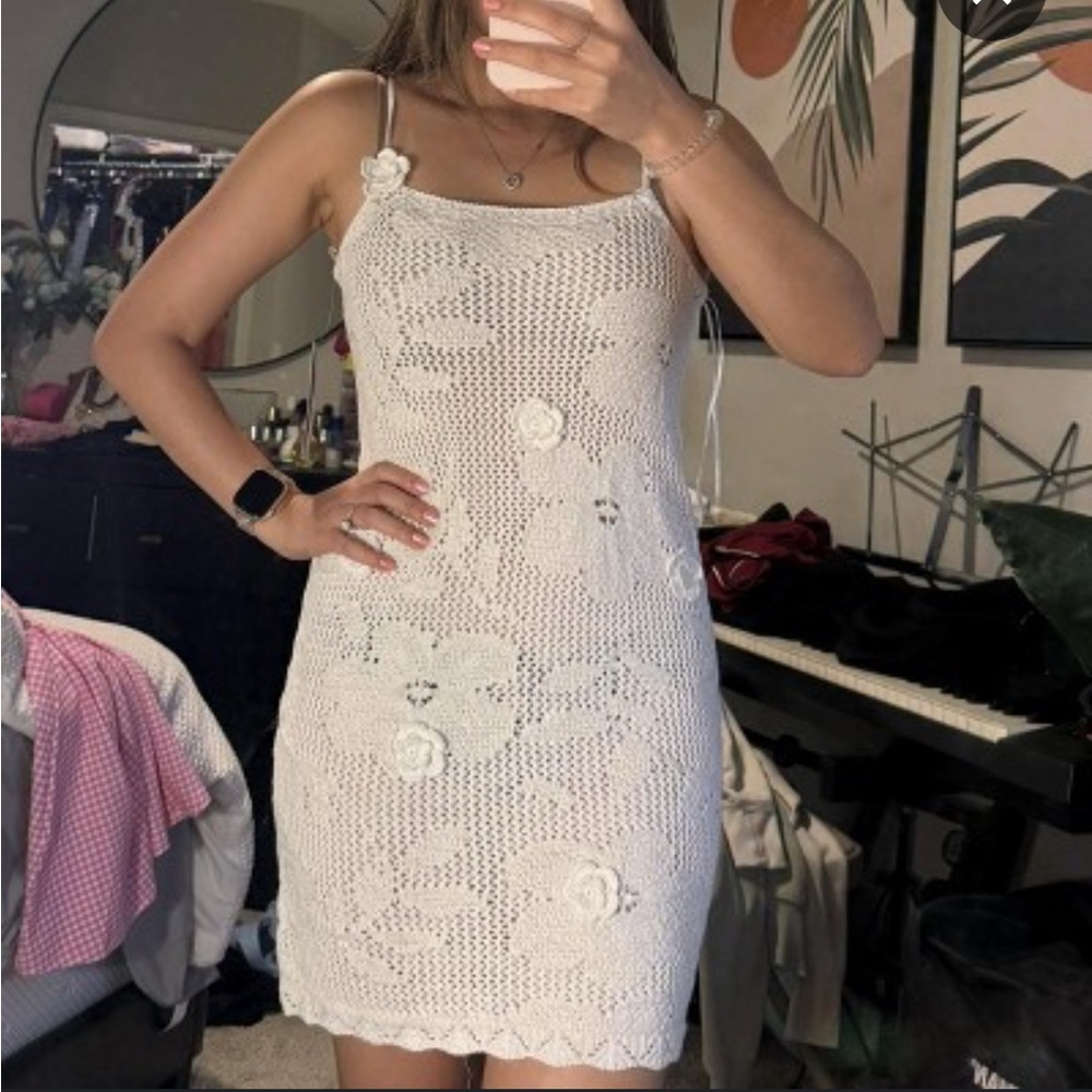 Wild Fable White Knit Cover Dress